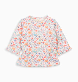Tiny Twig Tiny Twig Girls Ruffle Tee French Terry Cottage Garden