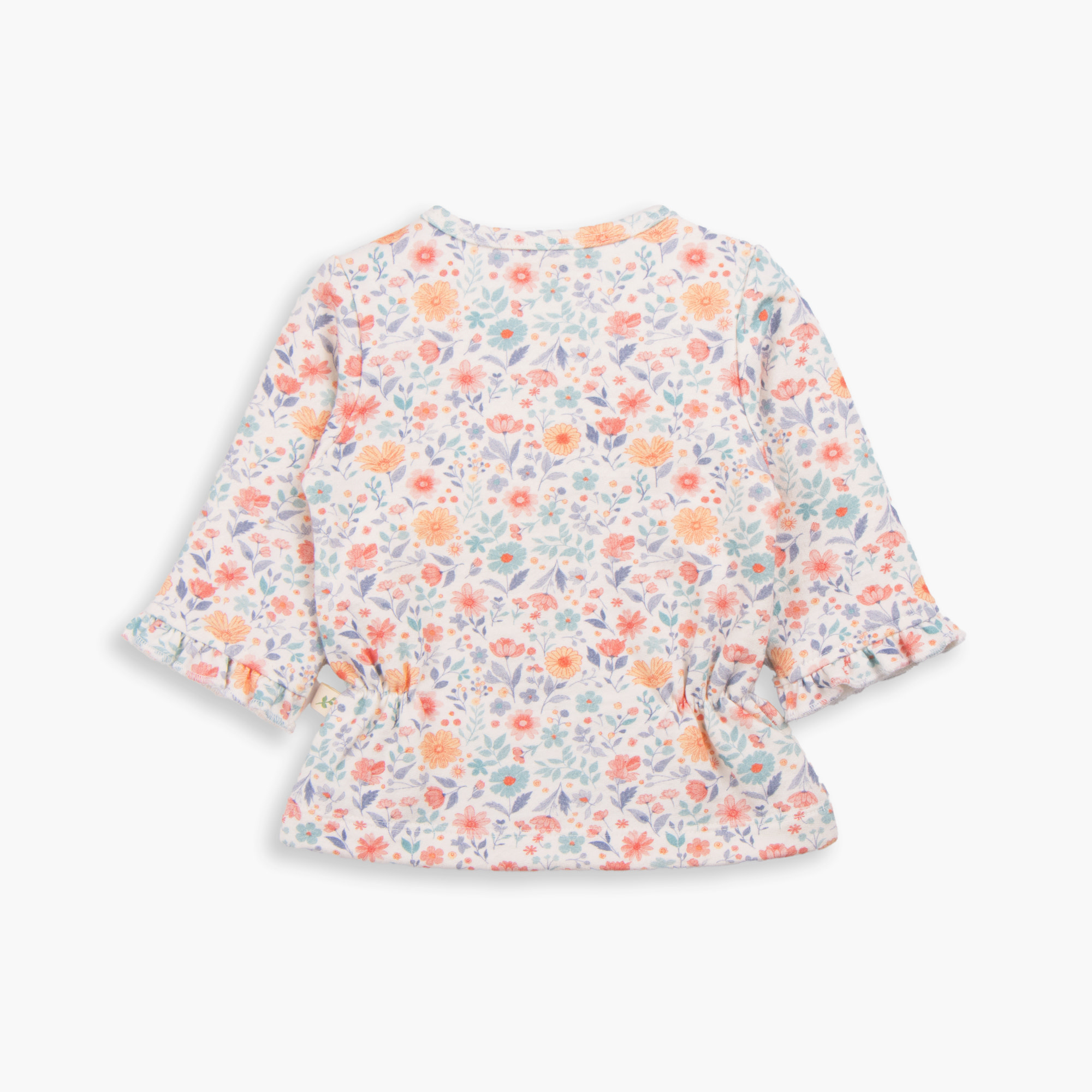 Tiny Twig Tiny Twig Girls Ruffle Tee French Terry Cottage Garden