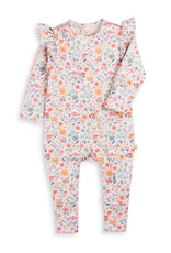 Tiny Twig Tiny Twig Zipsuit Cap L/S French Terry Cottage Garden