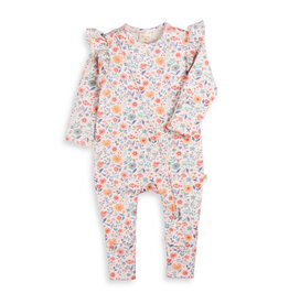 Tiny Twig Tiny Twig Zipsuit Cap L/S French Terry Cottage Garden