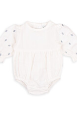 Tiny Twig Tiny Twig Bodysuit Embroidery Crinkle Muslin Snowwhite
