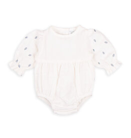 Tiny Twig Tiny Twig Bodysuit Embroidery Crinkle Muslin Snowwhite