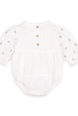 Tiny Twig Tiny Twig Bodysuit Embroidery Crinkle Muslin Snowwhite
