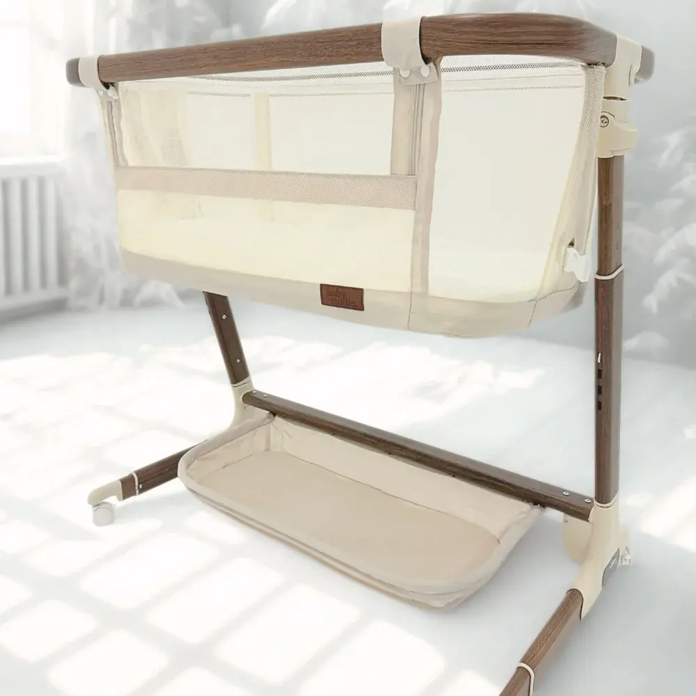 Mamas & Papas Babystudio Dream Glider Bedside Sleeper - Wood Grain