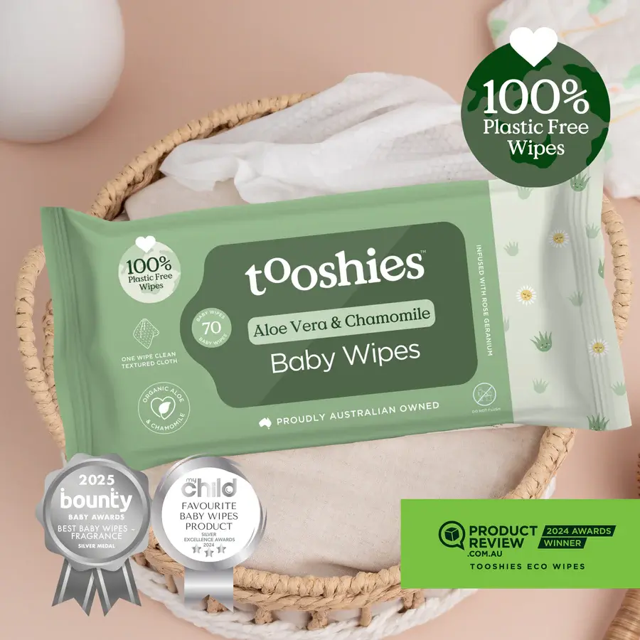 Tooshies Tooshies Pure Baby Wipes Aloe Vera & Chamomile 70pk