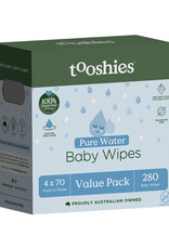 Tooshies Tooshies Pure Water Baby Wipes 280pk