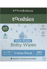 Tooshies Tooshies Pure Water Baby Wipes 280pk