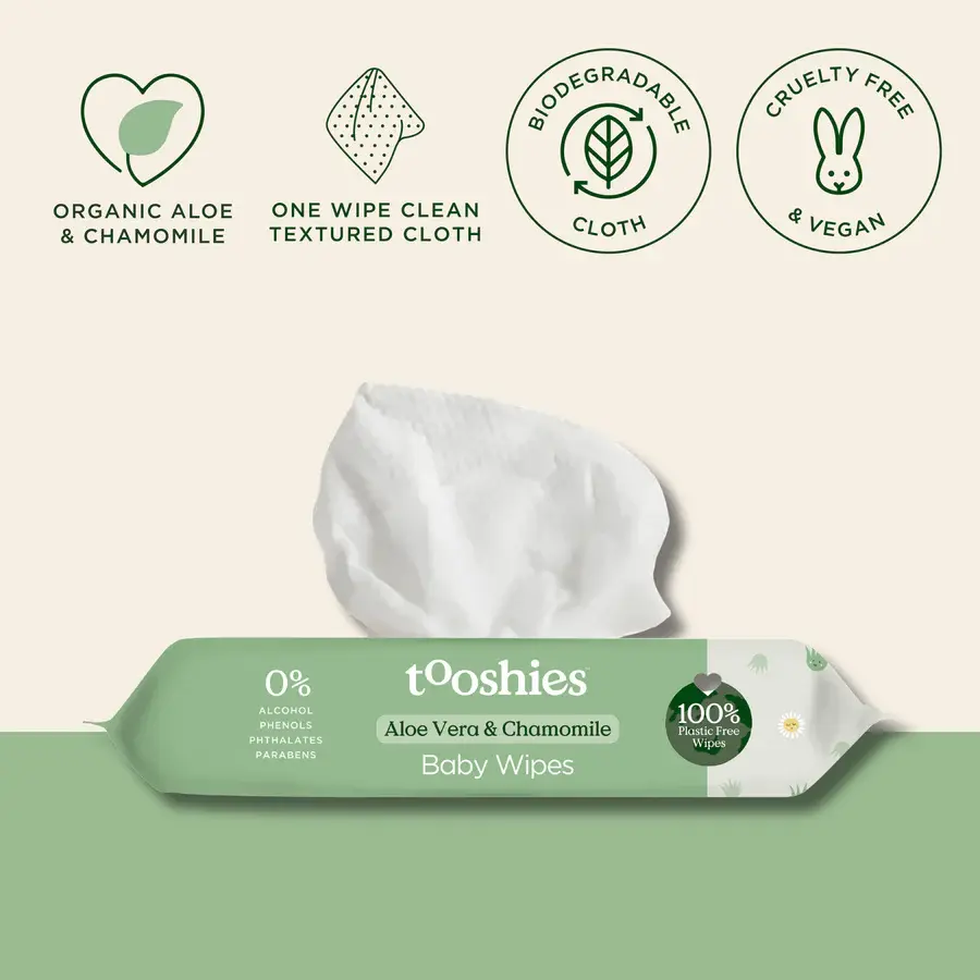 Tooshies Tooshies Pure Baby Wipes Aloe Vera & Chamomile 280pk