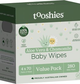Tooshies Tooshies Pure Baby Wipes Aloe Vera & Chamomile 280pk
