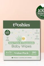 Tooshies Tooshies Pure Baby Wipes Aloe Vera & Chamomile 280pk