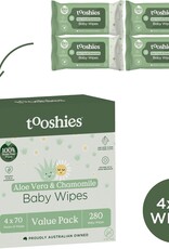 Tooshies Tooshies Pure Baby Wipes Aloe Vera & Chamomile 280pk