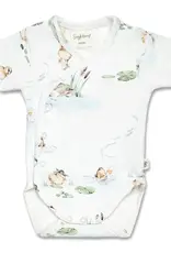 Snuggle Hunny Kids Snuggle Hunny Duck Pond Short Sleeve Organic Kimono Bodysuit