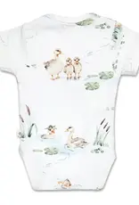 Snuggle Hunny Kids Snuggle Hunny Duck Pond Short Sleeve Organic Kimono Bodysuit