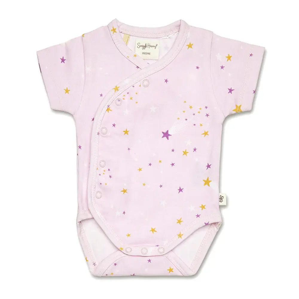 Snuggle Hunny Kids Snuggle Hunny Twinkle Short Sleeve Organic Kimono Bodysuit