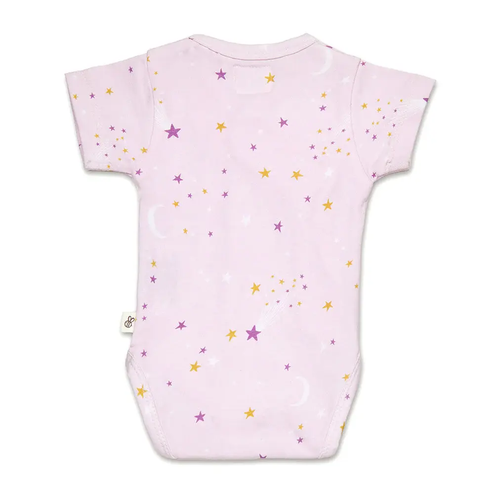Snuggle Hunny Kids Snuggle Hunny Twinkle Short Sleeve Organic Kimono Bodysuit