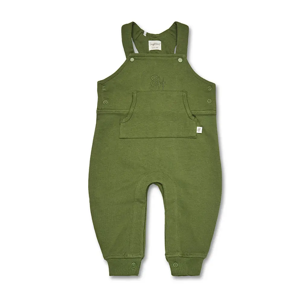 Snuggle Hunny Kids Snuggle Hunny Olive Organic Joey Overalls - Size 1