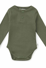Snuggle Hunny Kids Snuggle Hunny Olive Long Sleeve Organic Bodysuit - Size 1