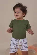 Snuggle Hunny Kids Snuggle Hunny Olive Short Sleeve Organic Bodysuit - Size 1