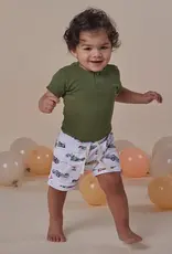 Snuggle Hunny Kids Snuggle Hunny Olive Short Sleeve Organic Bodysuit - Size 1