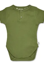 Snuggle Hunny Kids Snuggle Hunny Olive Short Sleeve Organic Bodysuit - Size 1