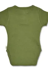Snuggle Hunny Kids Snuggle Hunny Olive Short Sleeve Organic Bodysuit - Size 1