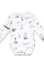 Snuggle Hunny Kids Snuggle Hunny Set Sail Long Sleeve Organic Bodysuit - 6-12 Months (0)