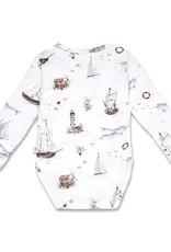 Snuggle Hunny Kids Snuggle Hunny Set Sail Long Sleeve Organic Bodysuit - 6-12 Months (0)