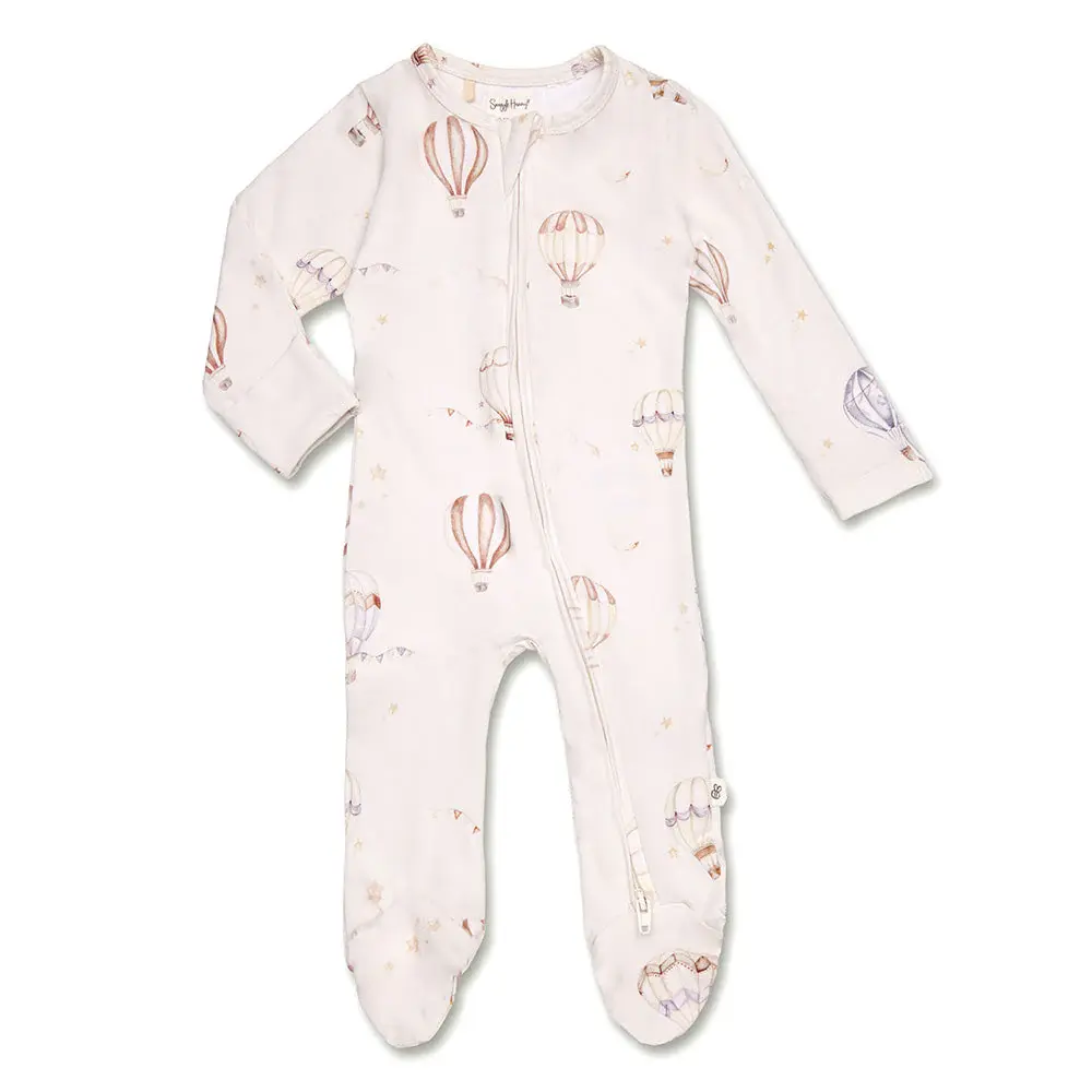 Snuggle Hunny Kids Snuggle Hunny Up & Away Organic Snuggle Sleepsuit Zip Footie