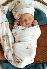 Snuggle Hunny Kids Snuggle Hunny Up & Away Organic Jersey Wrap & Beanie Set