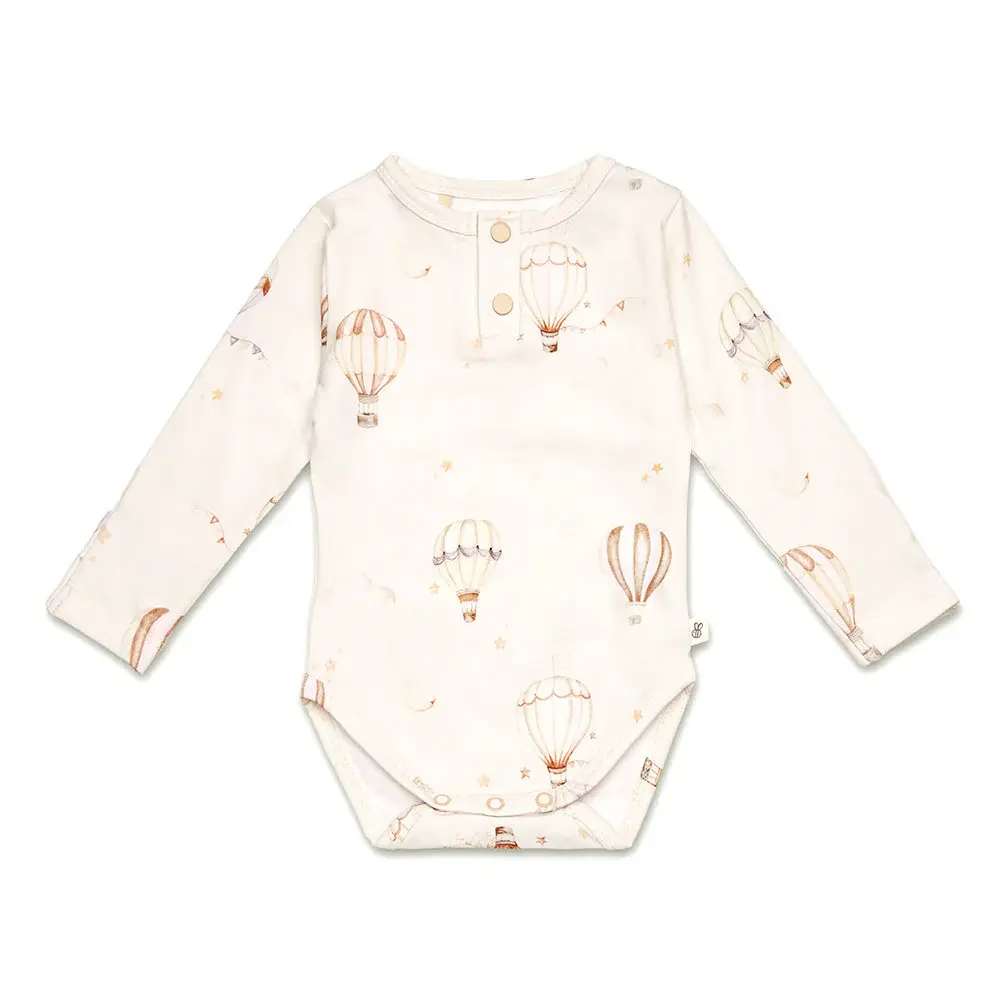 Snuggle Hunny Kids Snuggle Hunny Up & Away Long Sleeve Organic Bodysuit - 6-12 Months (0)