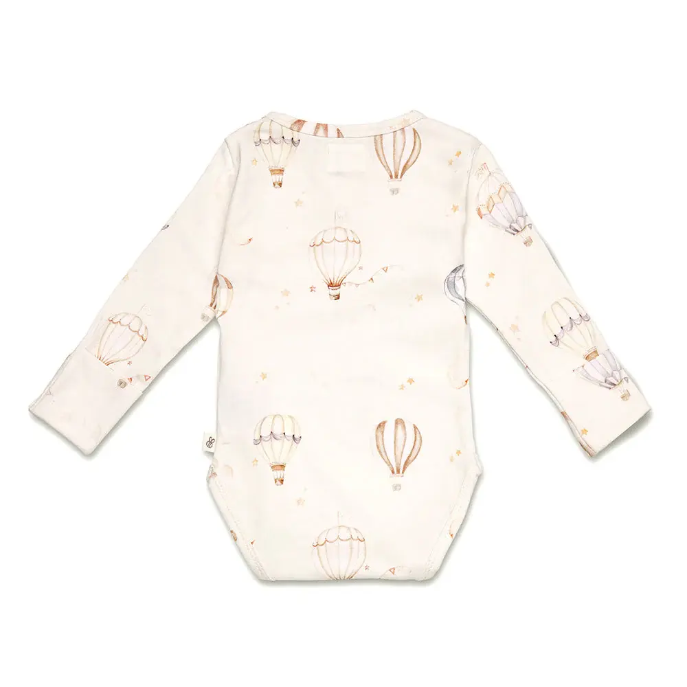 Snuggle Hunny Kids Snuggle Hunny Up & Away Long Sleeve Organic Bodysuit - 6-12 Months (0)