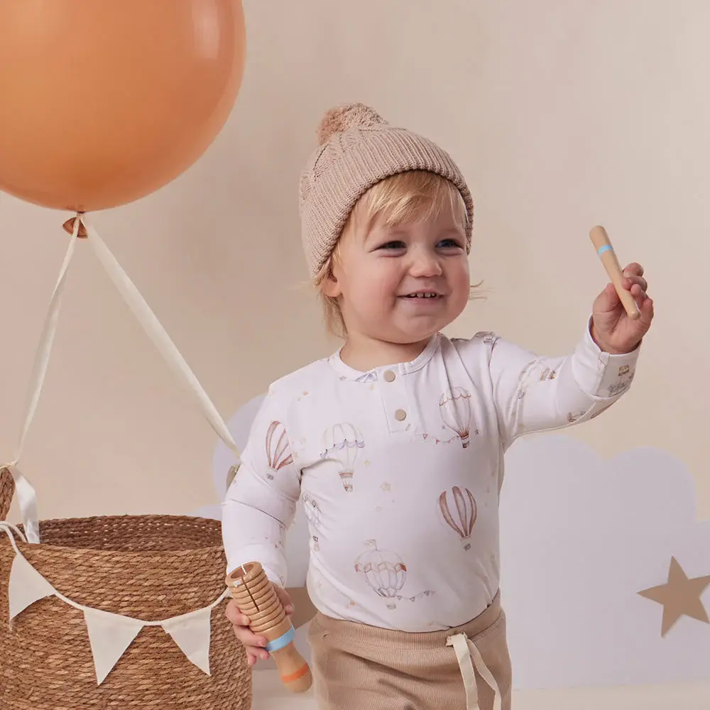 Snuggle Hunny Kids Snuggle Hunny Up & Away Long Sleeve Organic Bodysuit - 6-12 Months (0)