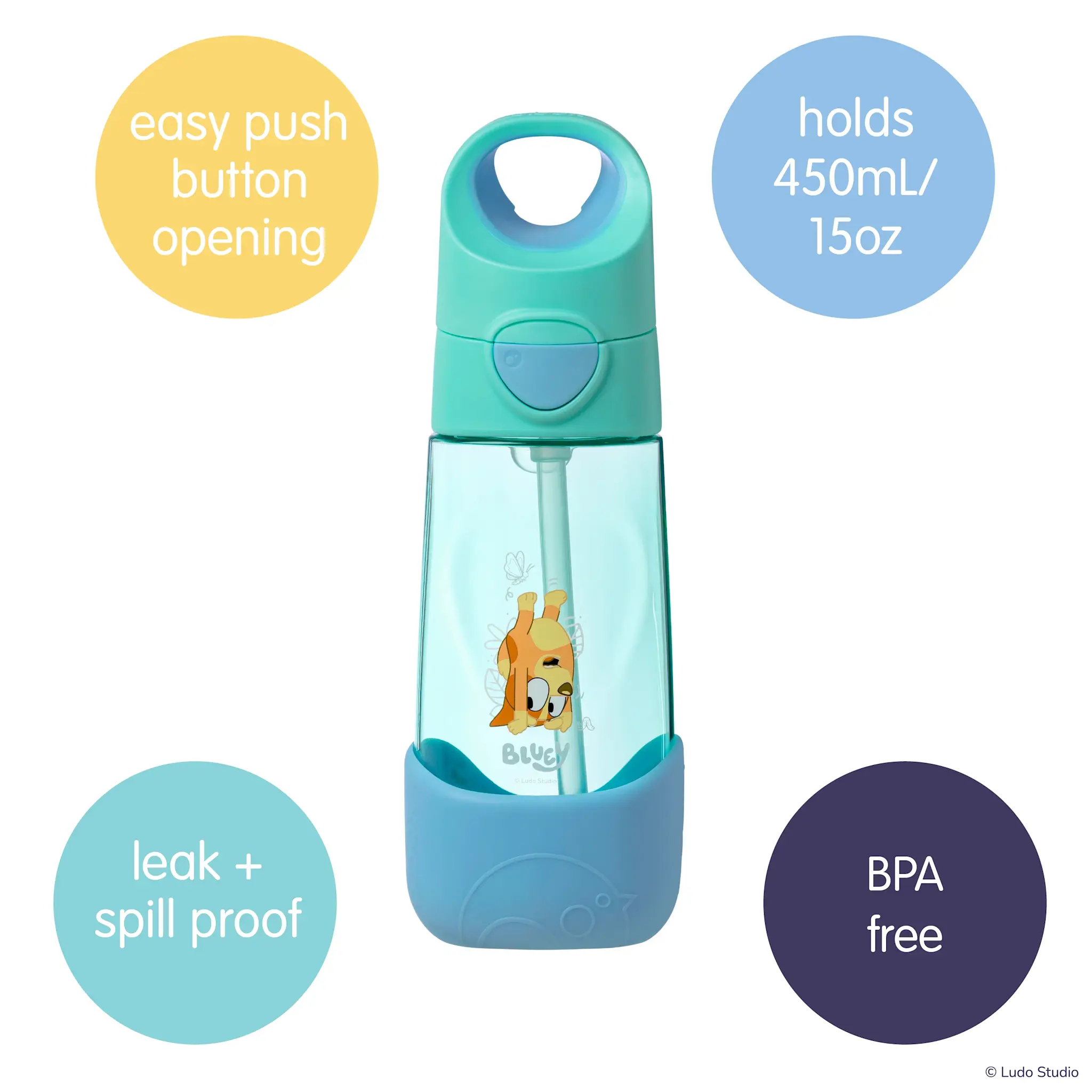 B.Box b.box 450mL Tritan Drink Bottle - Bluey S2
