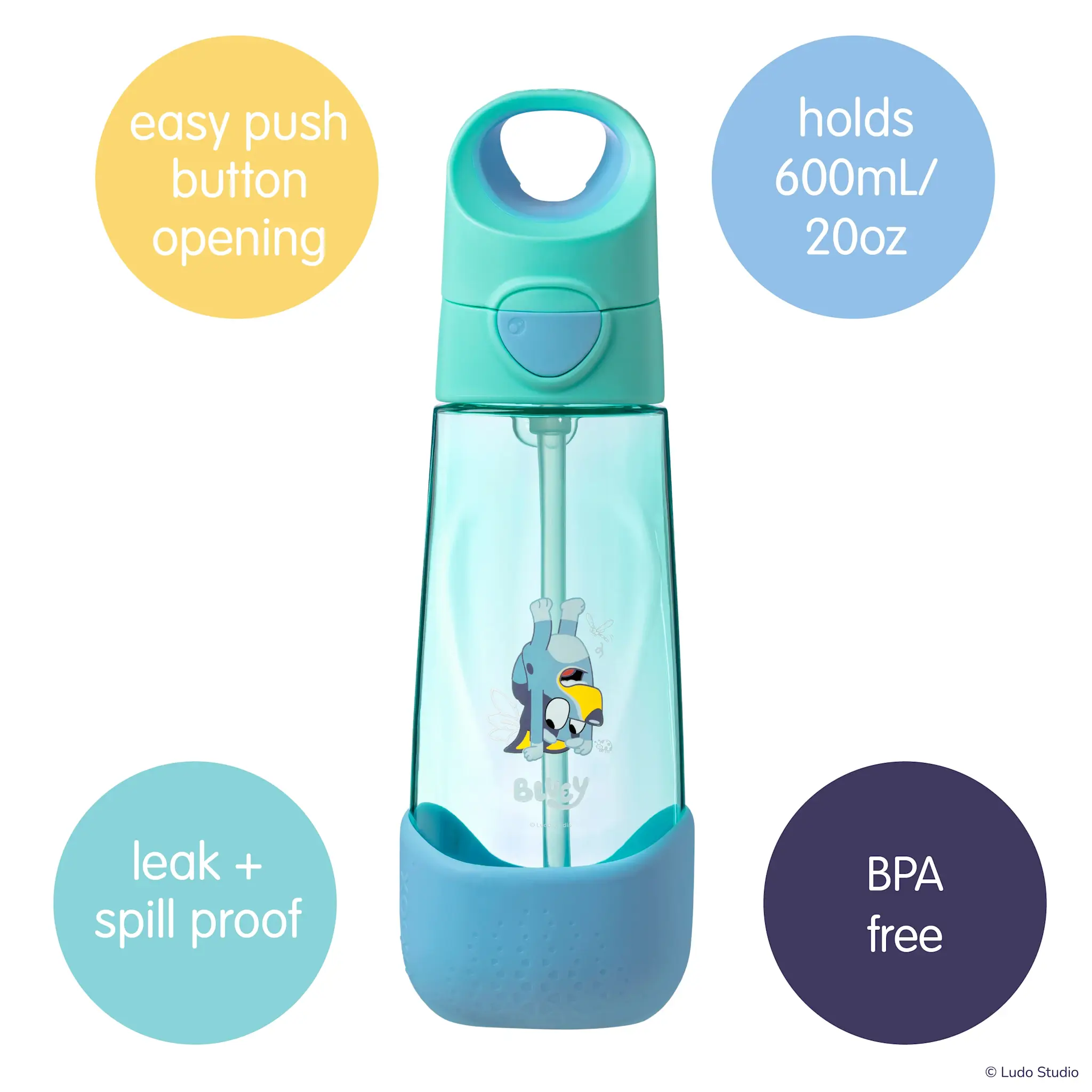 B.Box b.box 600mL Tritan Drink Bottle - Bluey