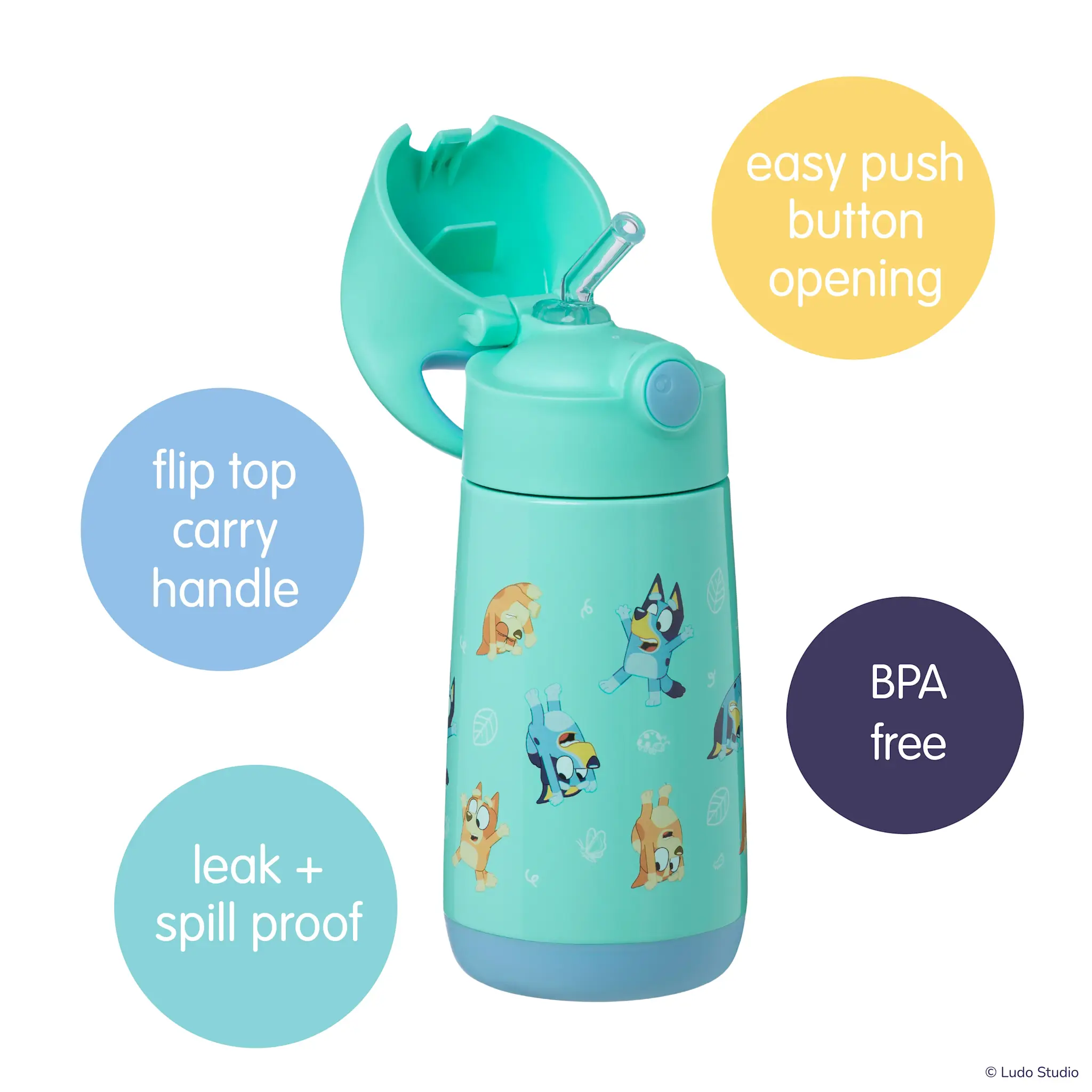 B.Box b.box 350mL Insulated Drink Bottle - Bluey S2