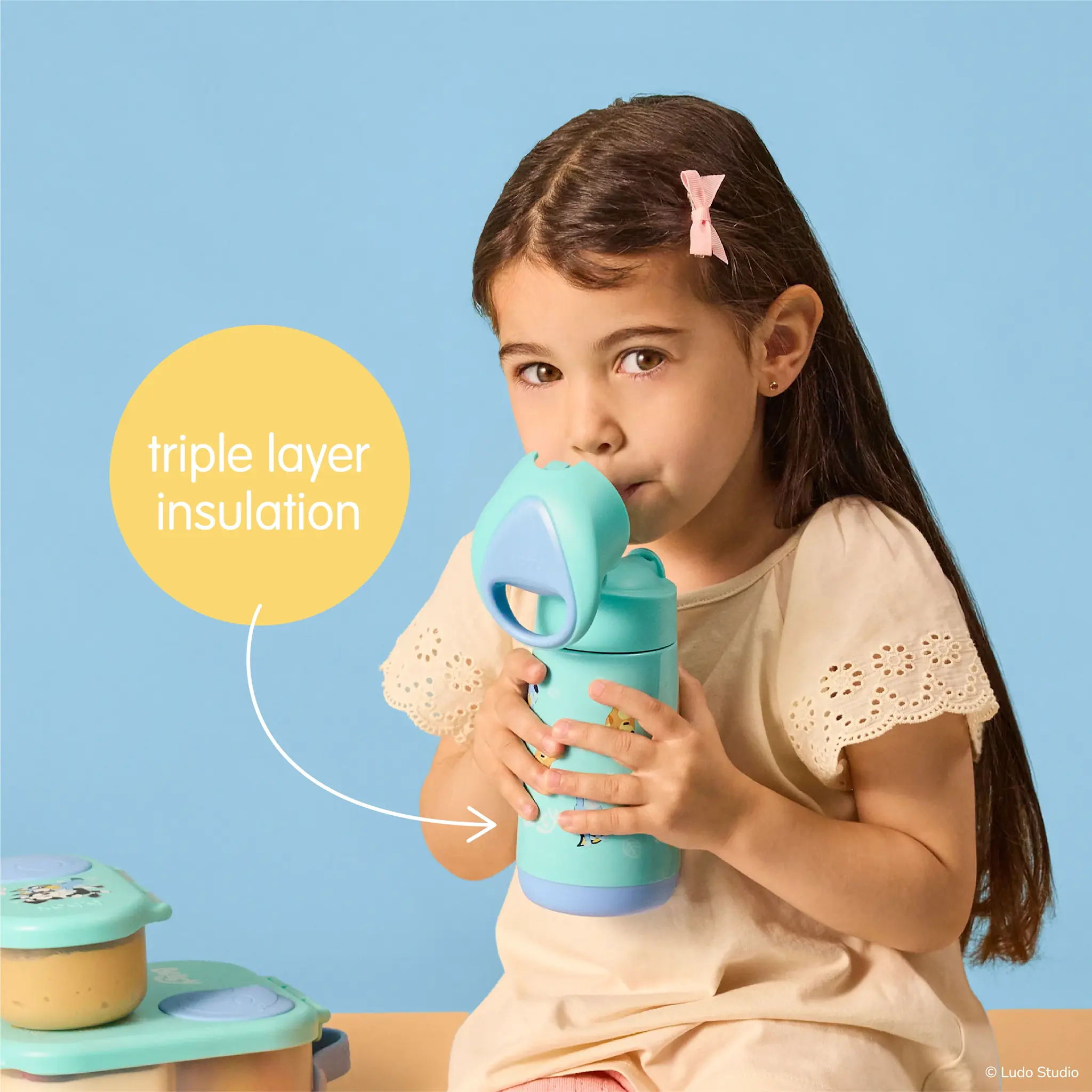 B.Box b.box 350mL Insulated Drink Bottle - Bluey S2