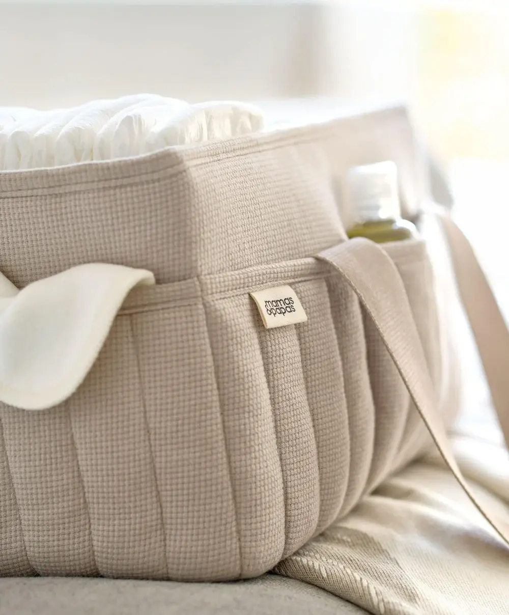 Mamas and Papas Mamas & Papas Nappy Caddy - Cashmere Waffle