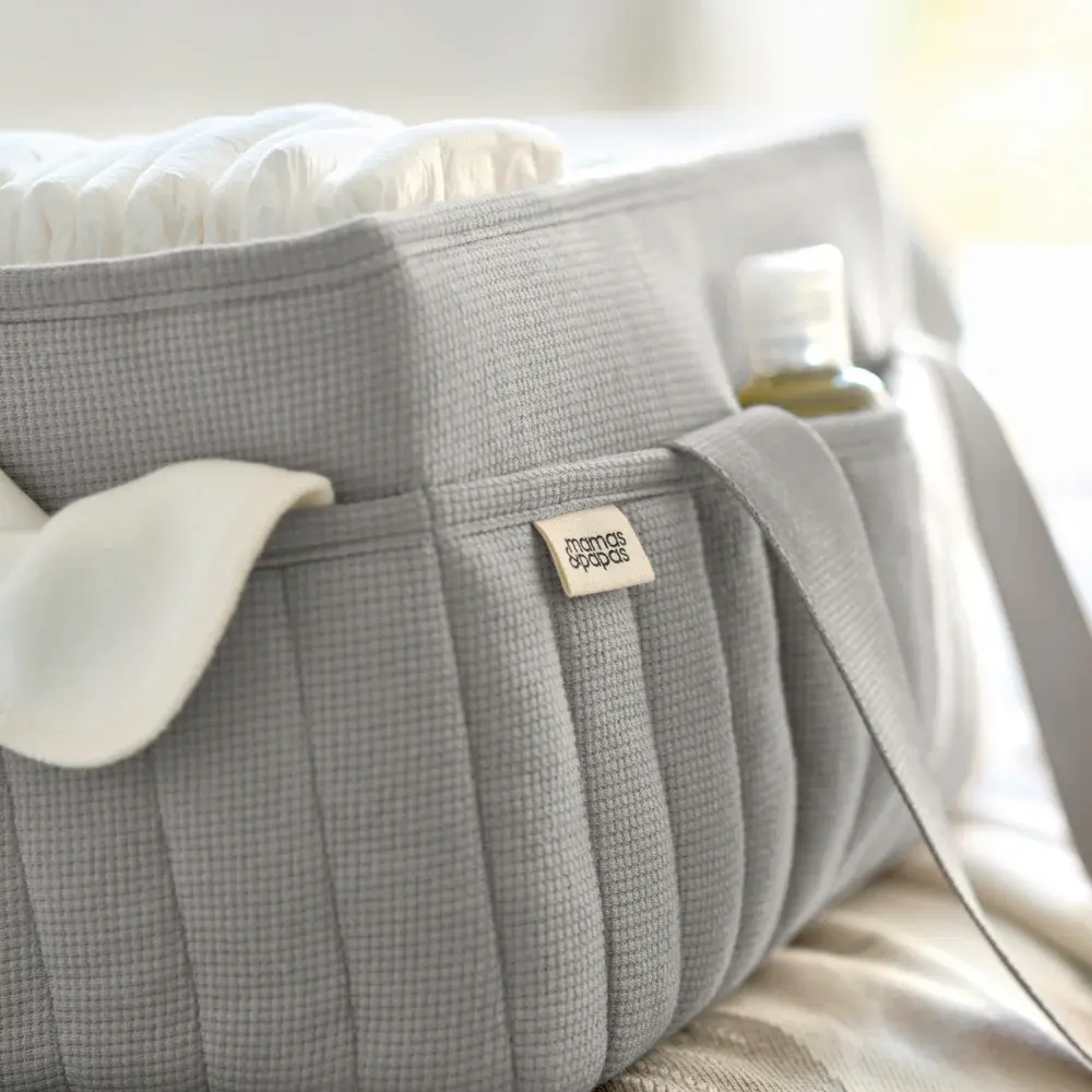 Mamas and Papas Mamas & Papas Nappy Caddy - Grey Waffle