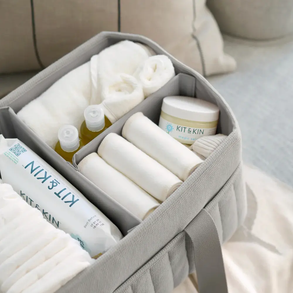 Mamas and Papas Mamas & Papas Nappy Caddy - Grey Waffle
