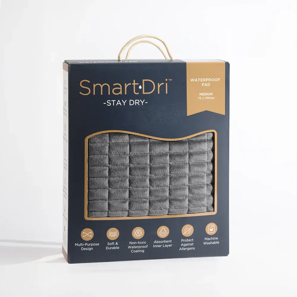 Living Textiles Living Textiles Smart-Dri Waterproof Mattress Pad - Grey