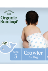 Tooshies Tooshies Organic Bamboo Nappies Size 3 Crawler 6-11kg 44pk