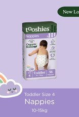 Tooshies Tooshies Organic Bamboo Nappies Size 4 Toddler 10-15kg 36pk