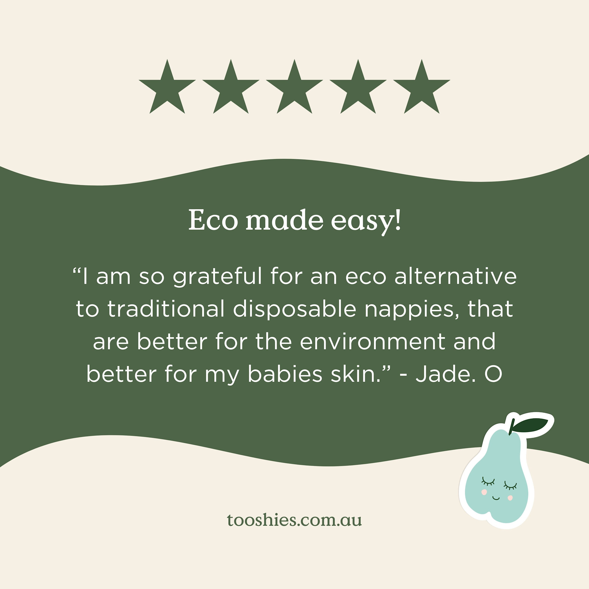 Tooshies Tooshies Organic Bamboo Nappies Size 4 Toddler 10-15kg 36pk