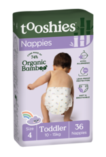 Tooshies Tooshies Organic Bamboo Nappies Size 4 Toddler 10-15kg 36pk