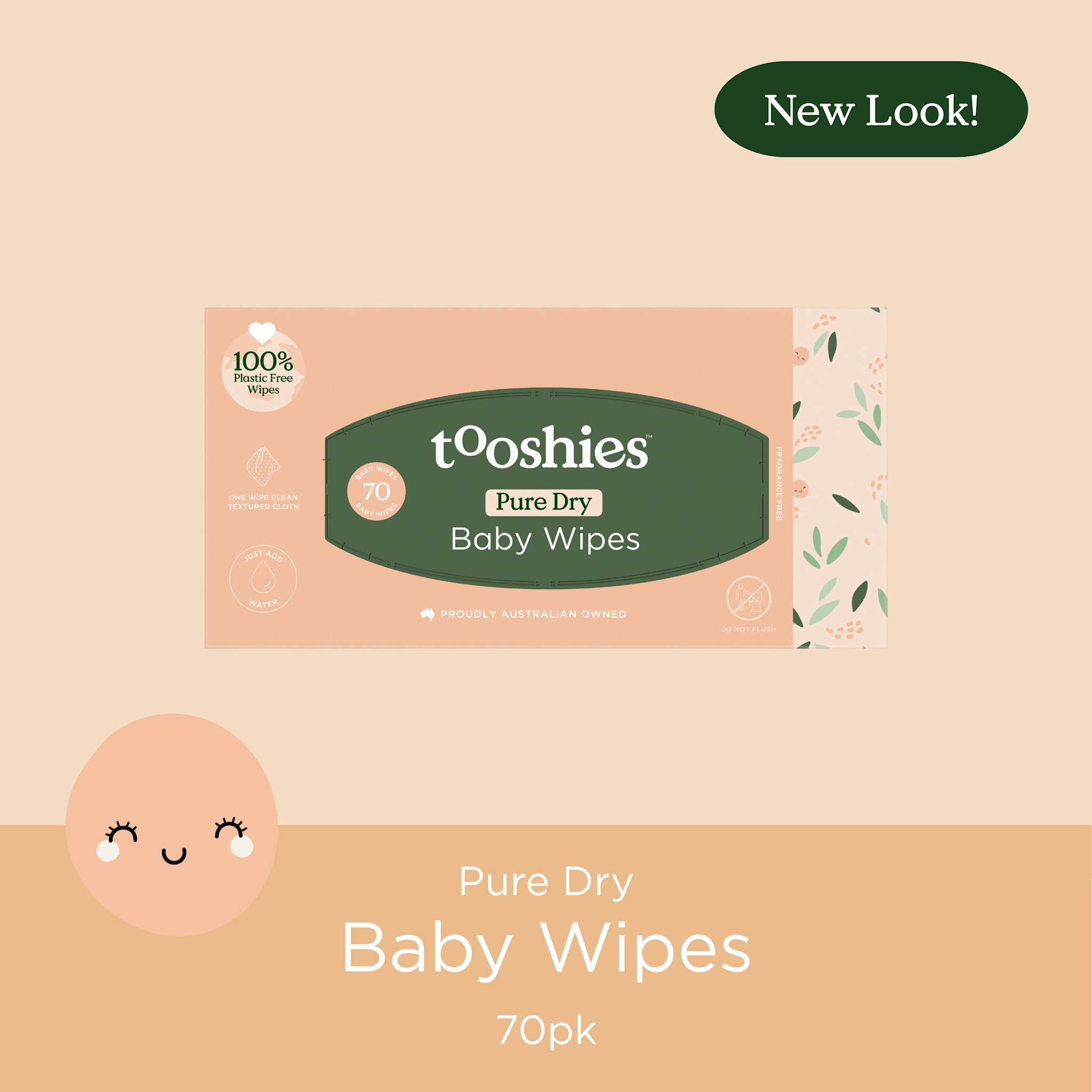 Tooshies Tooshies ECO Dry Wipes 70pk