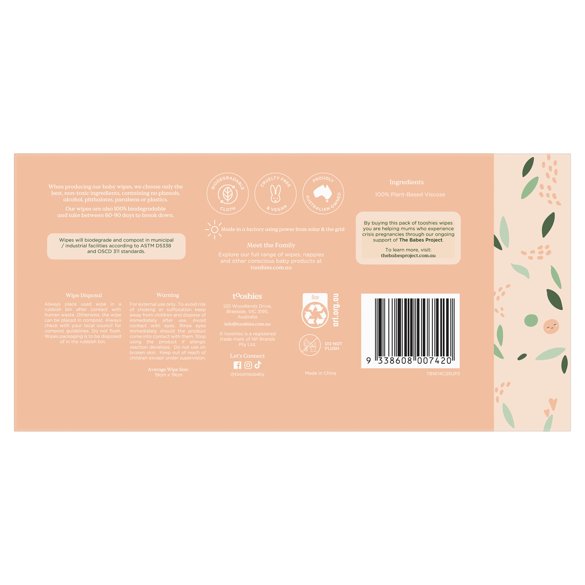 Tooshies Tooshies ECO Dry Wipes 70pk
