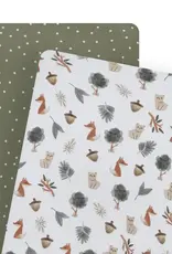 Living Textiles Living Textiles 2-pack Jersey Cradle Fitted Sheet Forest Retreat