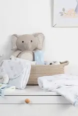 Living Textiles Living Textiles Sherpa Pram Blanket - Elephant Playtime
