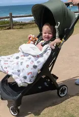 Living Textiles Living Textiles Jersey/Sherpa Pram Blanket Forest Retreat