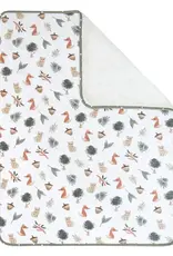 Living Textiles Living Textiles Jersey/Sherpa Pram Blanket Forest Retreat